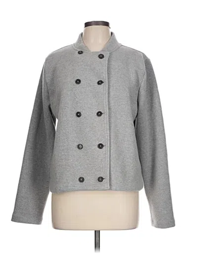 Pre-owned Jcrew Wool Coat In Gray