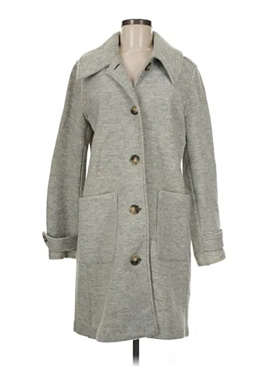 Pre-owned Jcrew Wool Coat In Gray