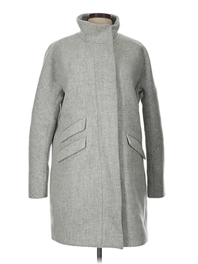 Pre-owned Jcrew Wool Coat In Gray