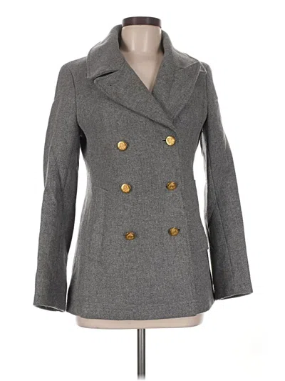 Pre-owned Jcrew Wool Coat In Gray
