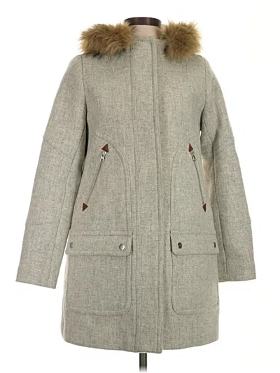 Pre-owned Jcrew Wool Coat In Gray