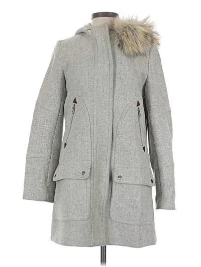 Pre-owned Jcrew Wool Coat In Gray