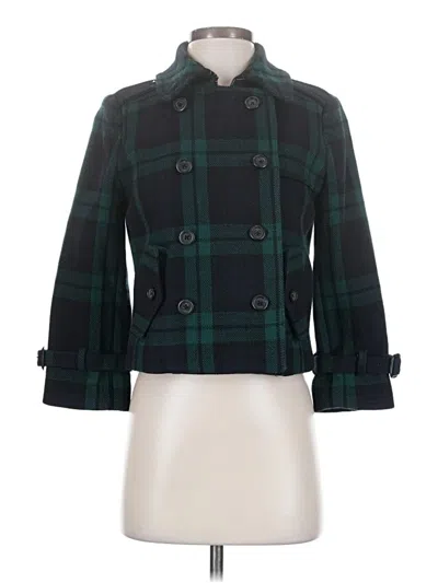 Pre-owned Jcrew Wool Coat In Green
