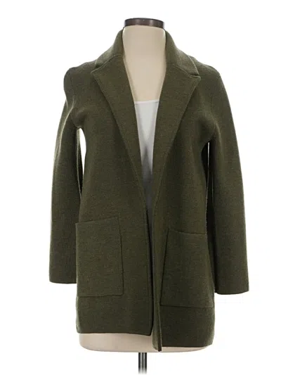 Pre-owned Jcrew Wool Coat In Green
