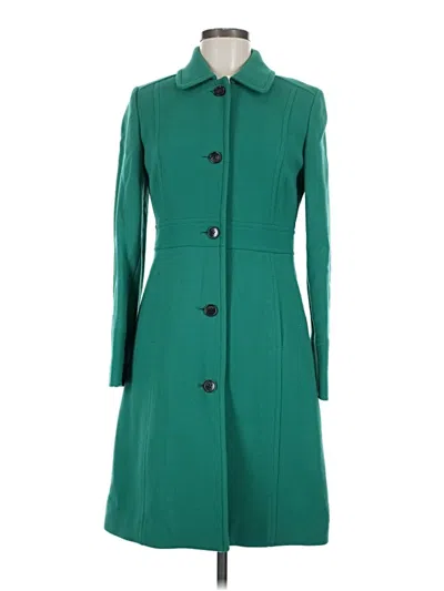 Pre-owned Jcrew Wool Coat In Green