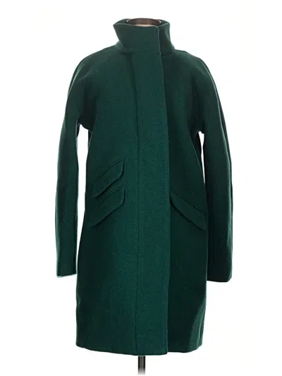Pre-owned Jcrew Wool Coat In Green