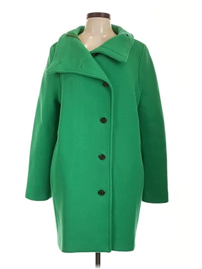 Pre-owned Jcrew Wool Coat In Green