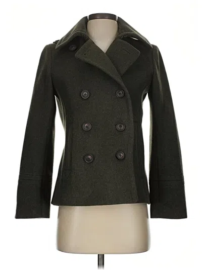 Pre-owned Jcrew Wool Coat In Green