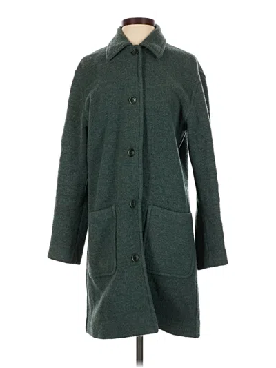 Pre-owned Jcrew Wool Coat In Green