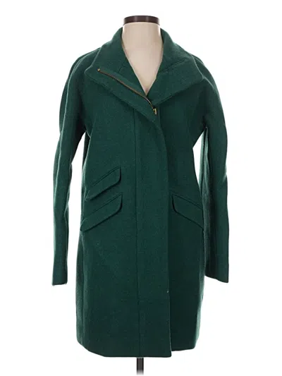 Pre-owned Jcrew Wool Coat In Green
