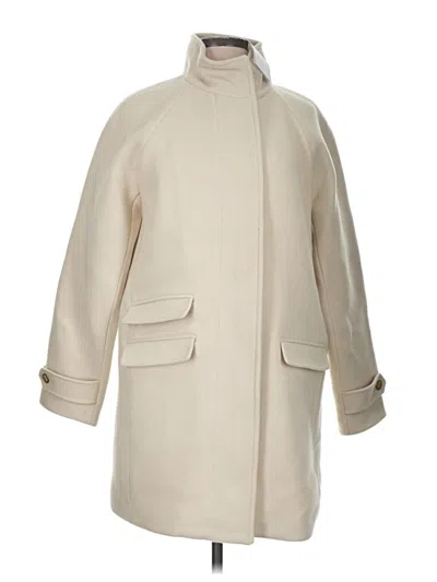 Pre-owned Jcrew Wool Coat In Ivory