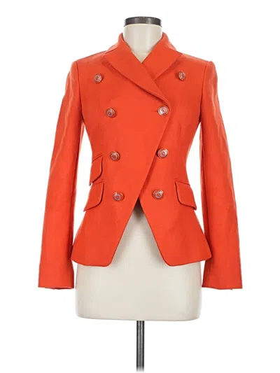Pre-owned Jcrew Wool Coat In Orange