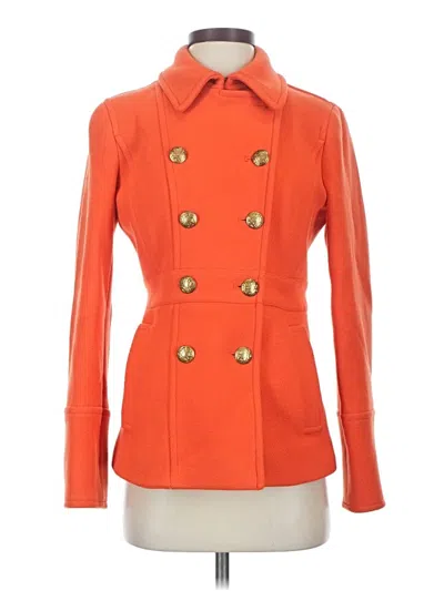 Pre-owned Jcrew Wool Coat In Orange