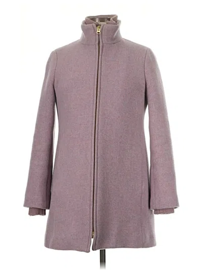 Pre-owned Jcrew Wool Coat In Purple