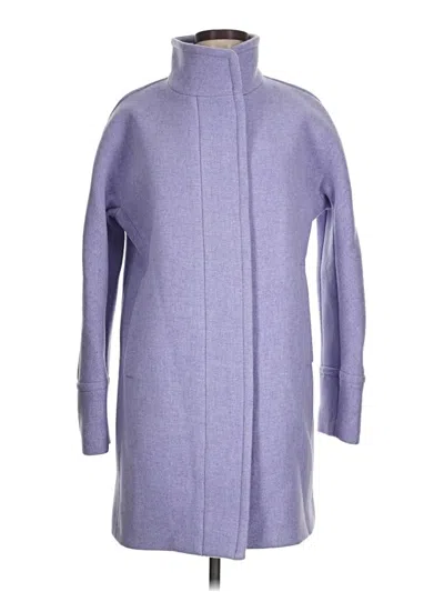Pre-owned Jcrew Wool Coat In Purple