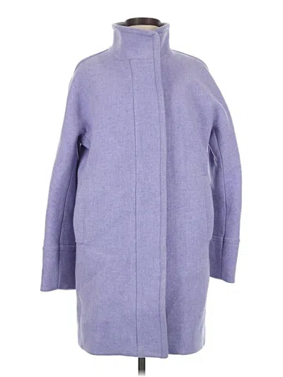 Pre-owned Jcrew Wool Coat In Purple