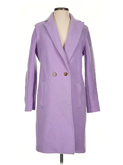 Pre-owned Jcrew Wool Coat In Purple