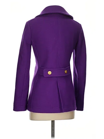Pre-owned Jcrew Wool Coat In Purple