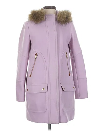 Pre-owned Jcrew Wool Coat In Purple