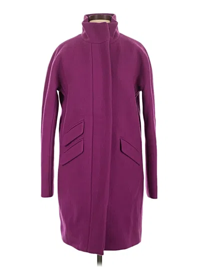 Jcrew Wool Coat In Purple