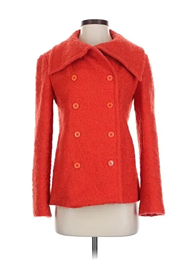 Pre-owned Jcrew Wool Coat In Red