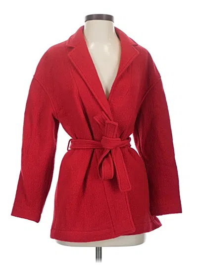 Pre-owned Jcrew Wool Coat In Red