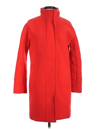 Pre-owned Jcrew Wool Coat In Red