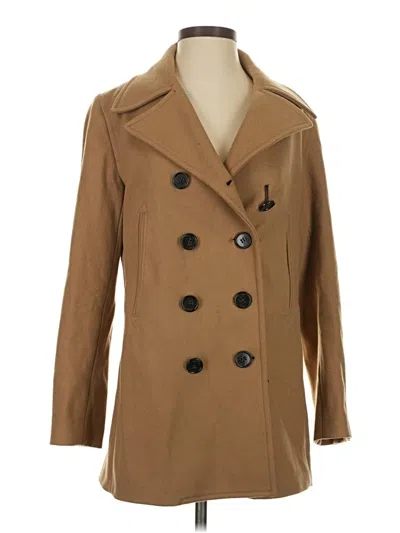 Pre-owned Jcrew Wool Coat In Tan
