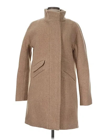 Pre-owned Jcrew Wool Coat In Tan