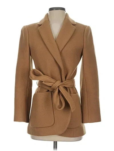 Pre-owned Jcrew Wool Coat In Tan
