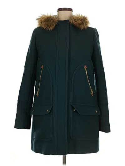 Pre-owned Jcrew Wool Coat In Teal