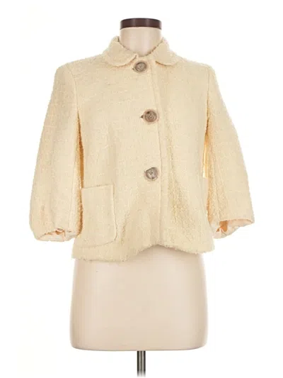 Pre-owned Jcrew Wool Coat In White