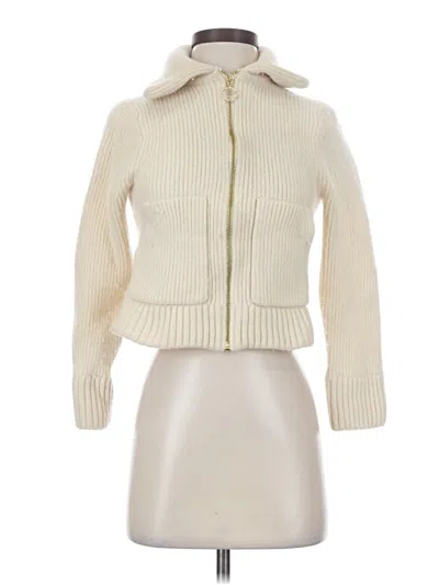 Pre-owned Jcrew Wool Coat In White