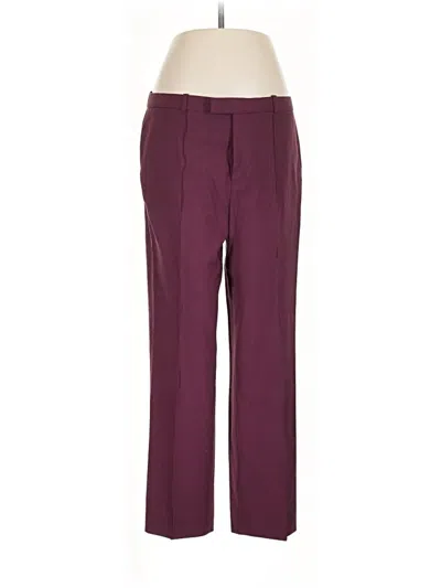 Pre-owned Jcrew Wool Pants In Burgundy