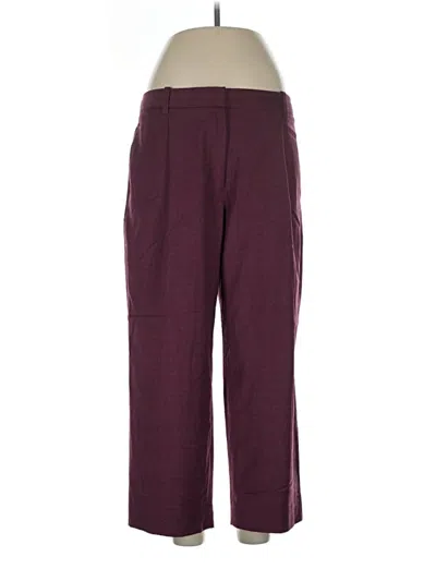 Pre-owned Jcrew Wool Pants In Burgundy