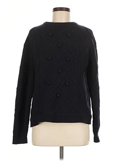 Pre-owned Jcrew Wool Pullover Sweater In Black