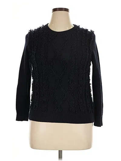 Pre-owned Jcrew Wool Pullover Sweater In Black