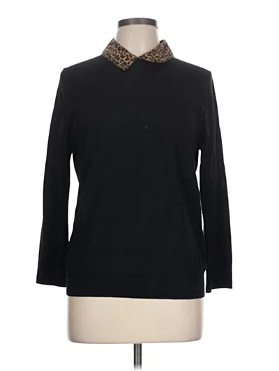 Pre-owned Jcrew Wool Pullover Sweater In Black