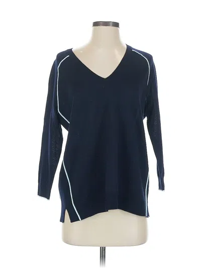 Pre-owned Jcrew Wool Pullover Sweater In Blue