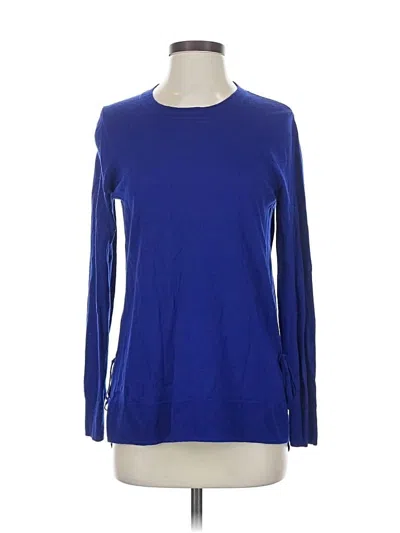 Pre-owned Jcrew Wool Pullover Sweater In Blue