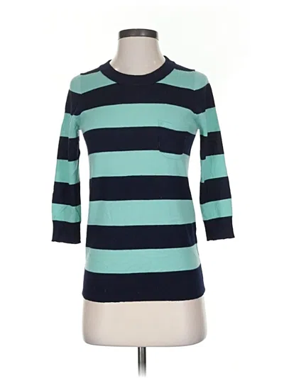 Pre-owned Jcrew Wool Pullover Sweater In Blue