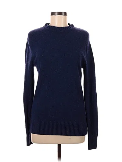 Pre-owned Jcrew Wool Pullover Sweater In Blue