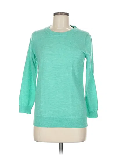 Pre-owned Jcrew Wool Pullover Sweater In Blue