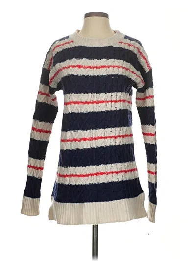 Pre-owned Jcrew Wool Pullover Sweater In Blue