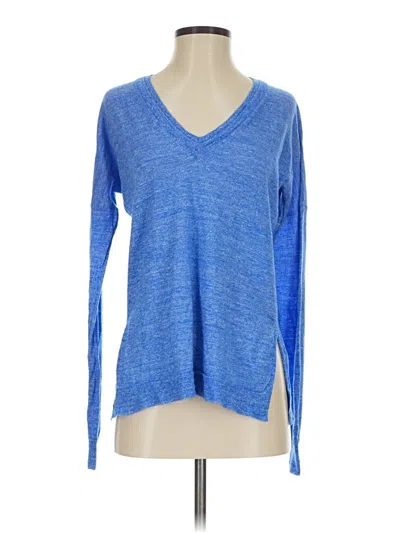 Pre-owned Jcrew Wool Pullover Sweater In Blue