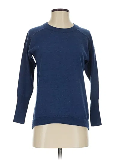 Pre-owned Jcrew Wool Pullover Sweater In Blue