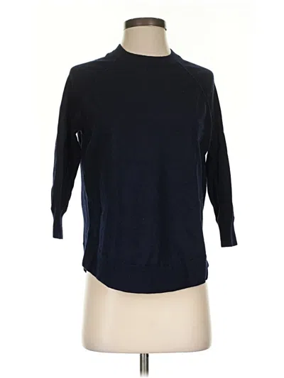 Pre-owned Jcrew Wool Pullover Sweater In Blue