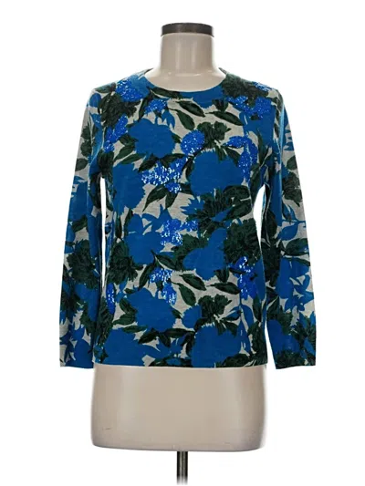 Pre-owned Jcrew Wool Pullover Sweater In Blue