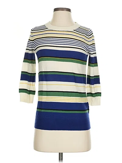 Pre-owned Jcrew Wool Pullover Sweater In Blue