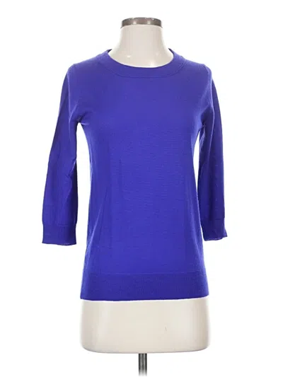 Pre-owned Jcrew Wool Pullover Sweater In Blue